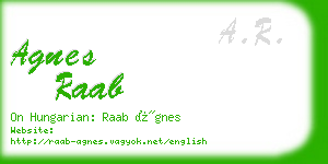 agnes raab business card